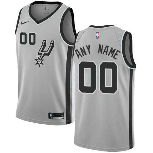 Men & Youth Customized San Antonio Spurs Swingman Silver Alternate Nike Statement Edition Jersey